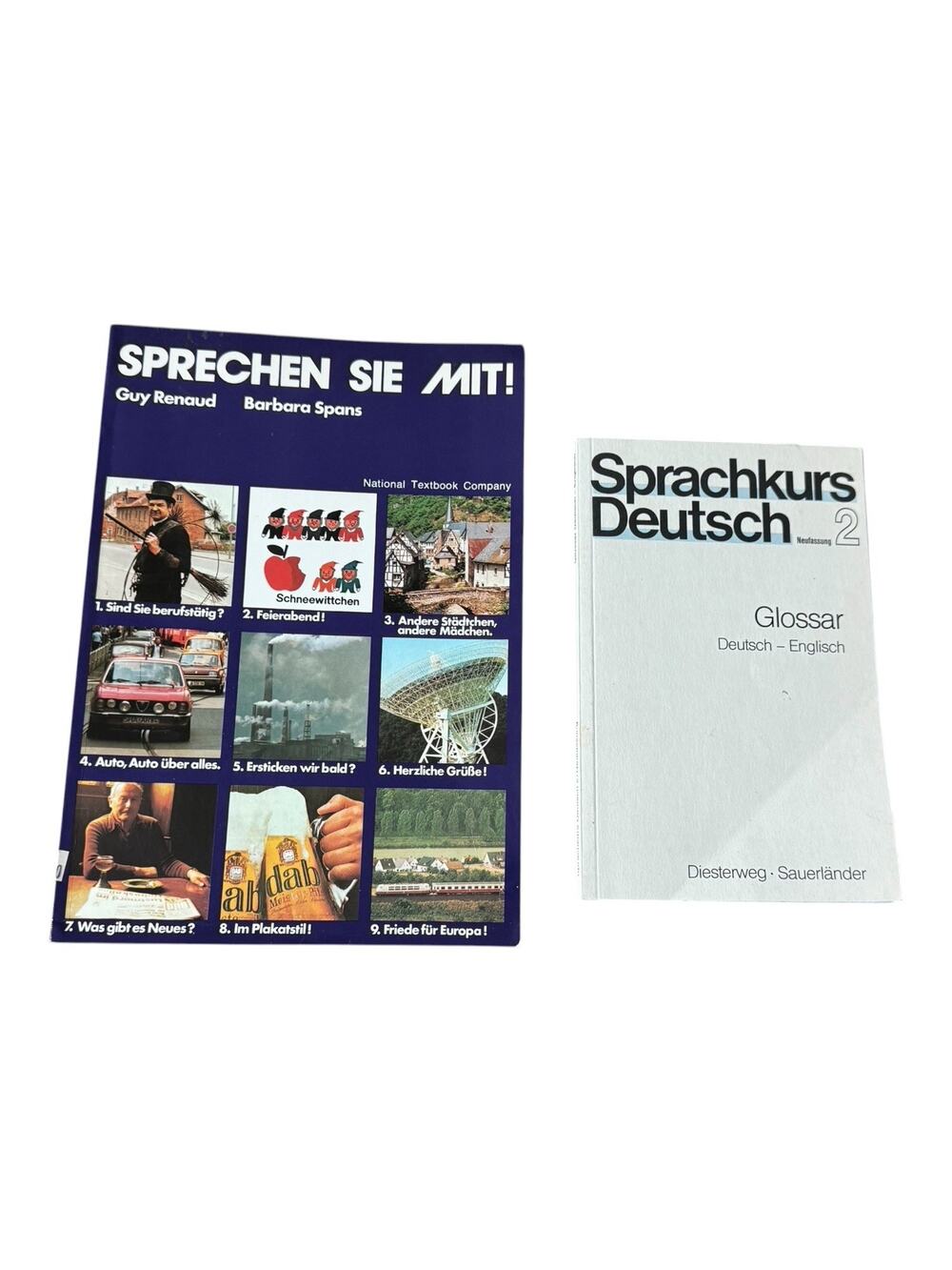 Sprechen Sie Mit German Textbook & Sprachkurs Deutsch Glossar‎ Lot 2 VTG